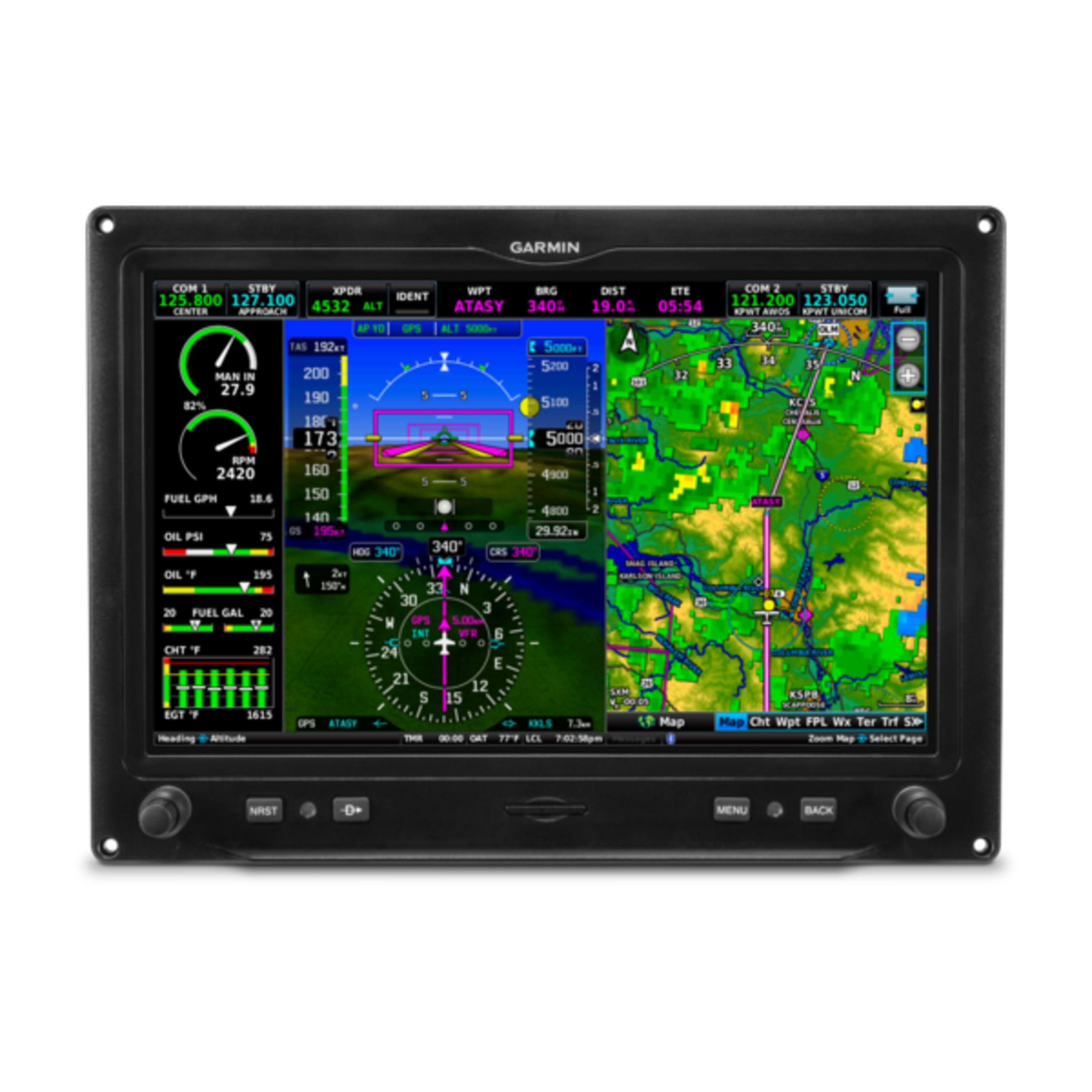 G3X Touch For Certificated Aircraft - 10.6" Landscape Display With 6 Cylinder Eis