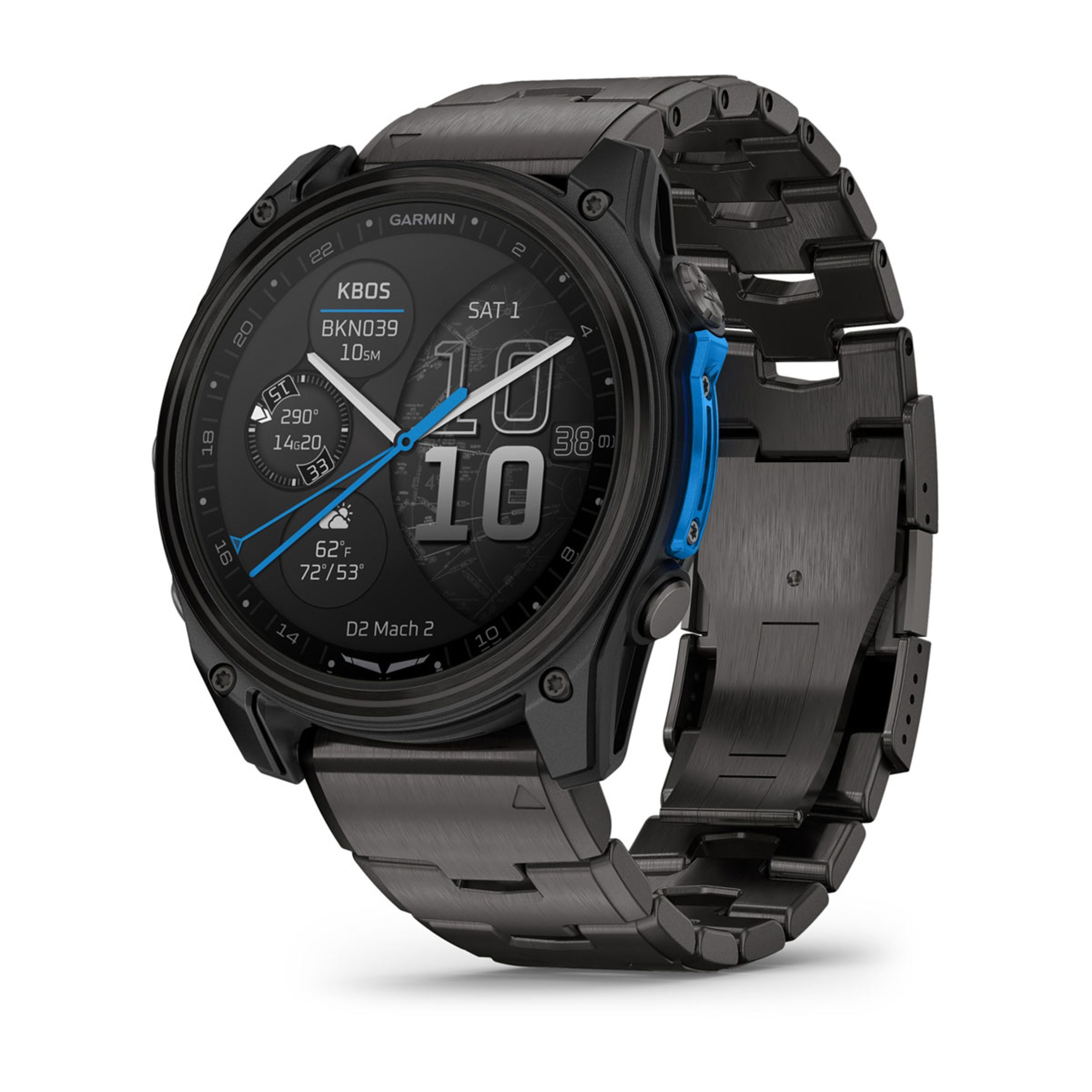 D2 Mach 2 – 47 Mm - Carbon Gray Dlc Titanium With Vented Titanium Bracelet