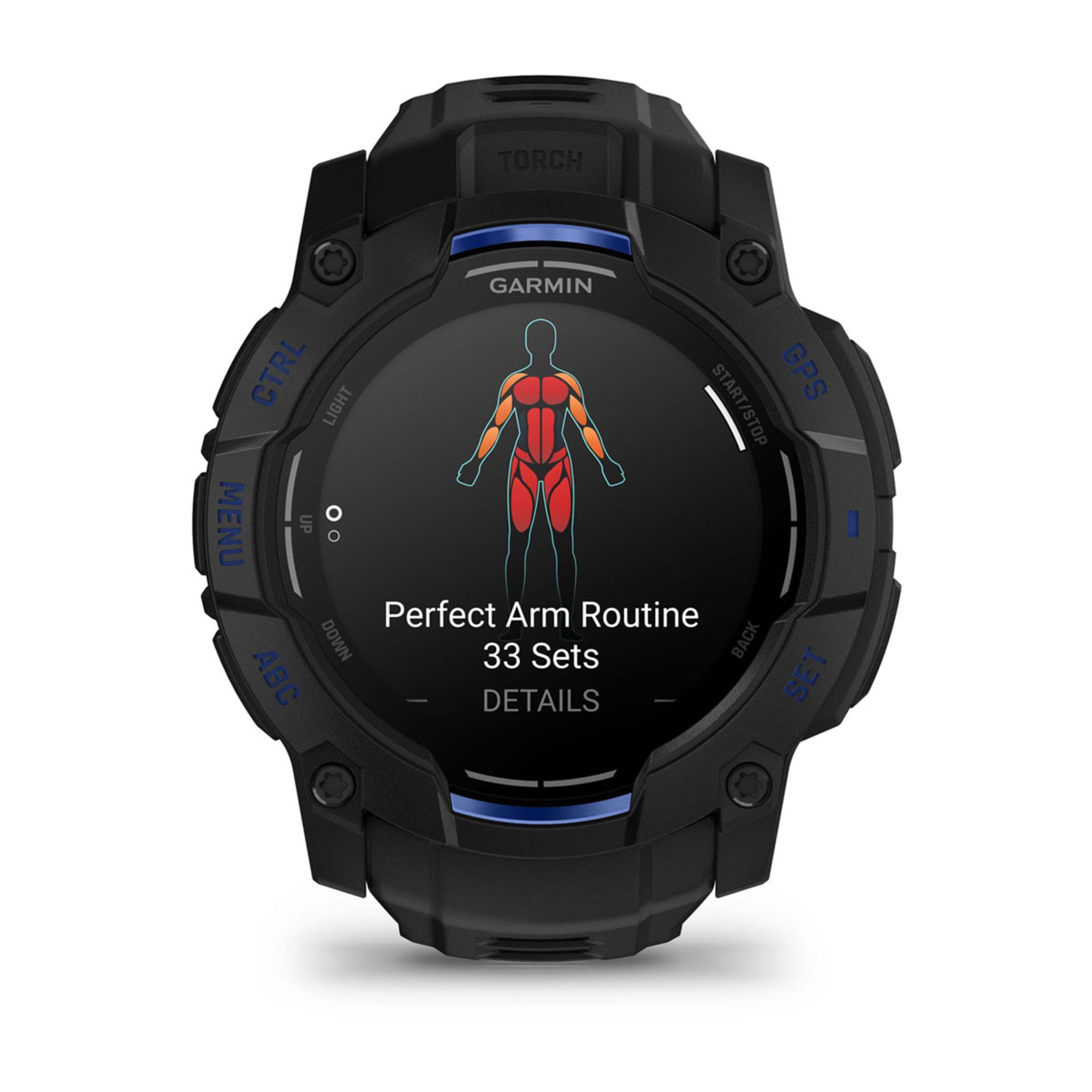 Instinct E – 45 Mm - Black With Black/Bolt Blue Band - Image 4
