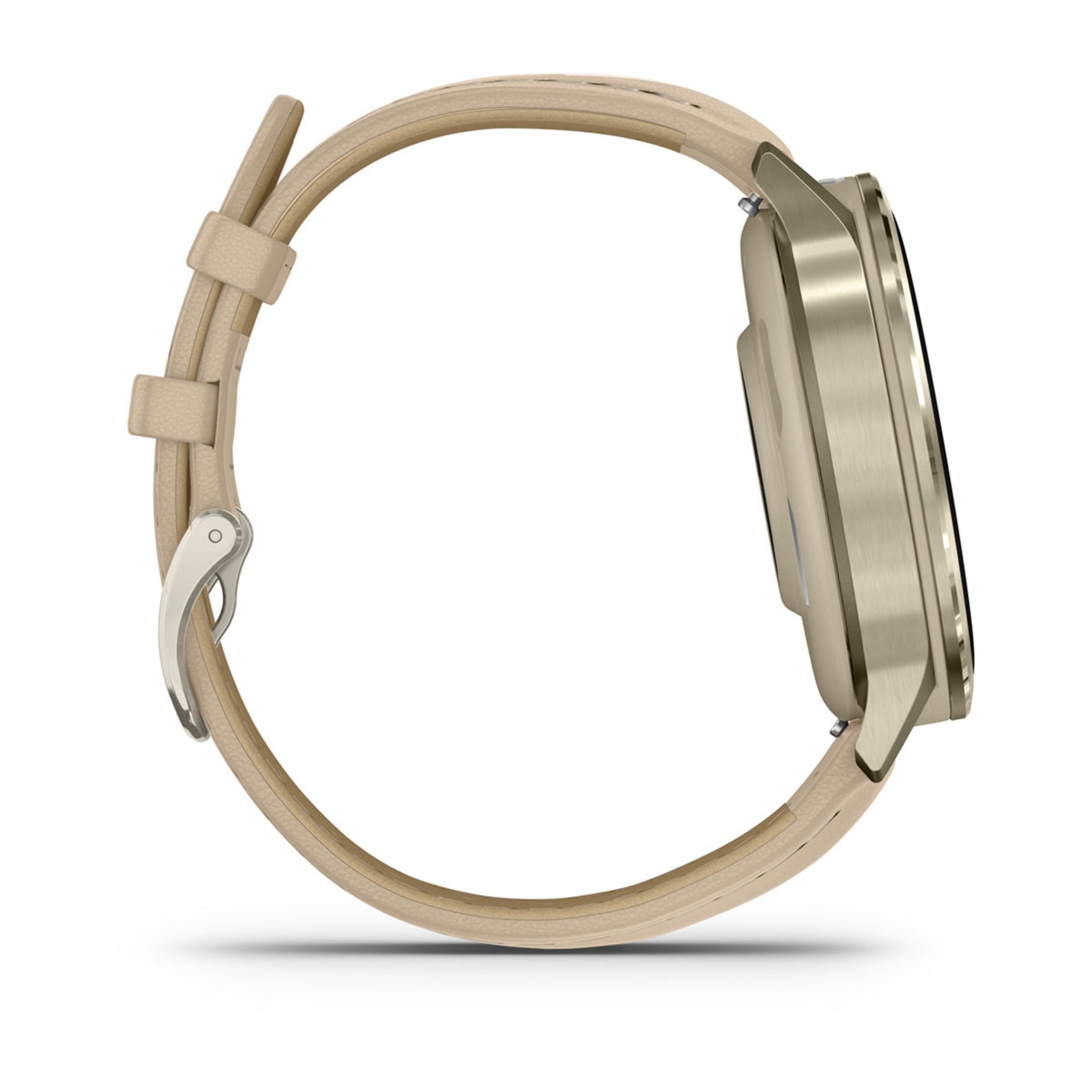 Venu 4 β 45 Mm - Lunar Gold With Bone Silicone Band And Light Sand Leather Band - Image 5