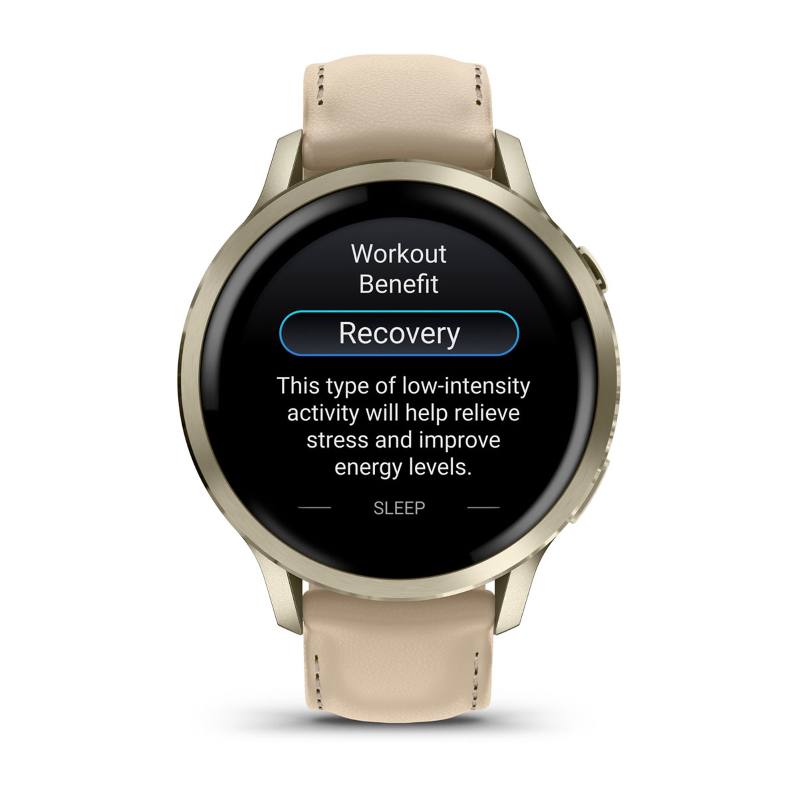 Venu 4 β 45 Mm - Lunar Gold With Bone Silicone Band And Light Sand Leather Band - Image 6