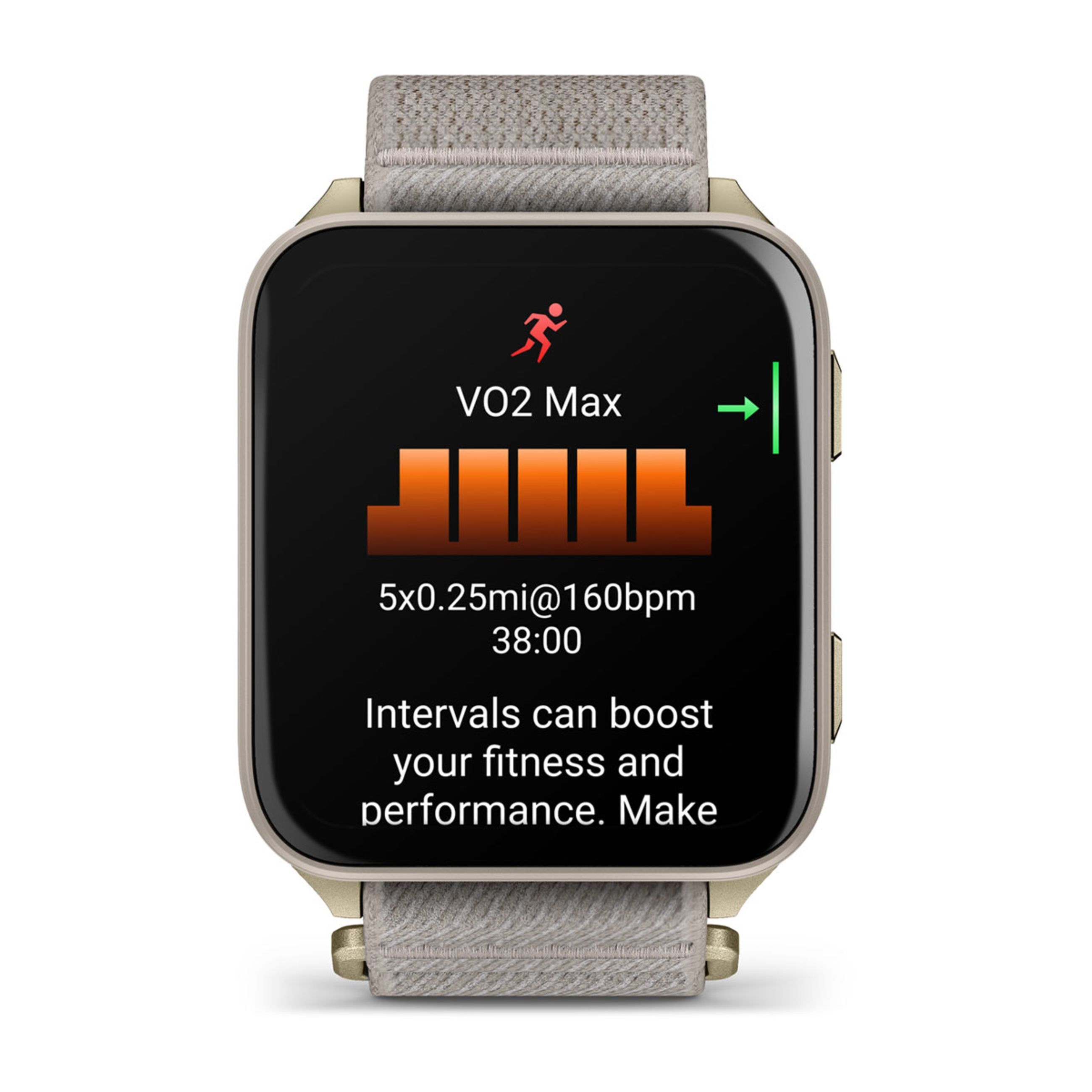 Venu X1 - Soft Gold With Titanium Caseback And French Gray Nylon Band - Image 6