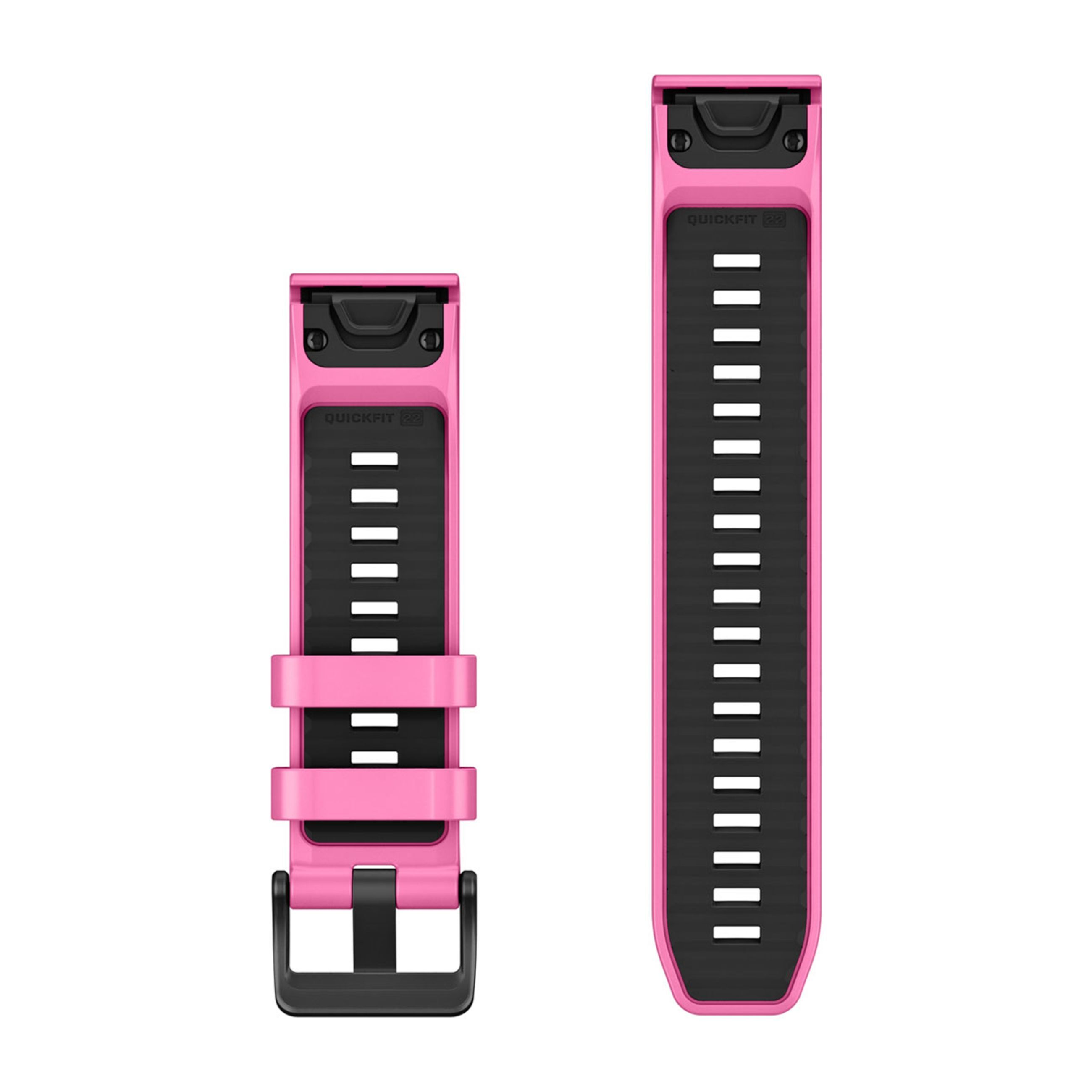 Alternative view of Quickfit 22 Watch Straps - Pink Aurora Silicone (3-Piece Dive Set)