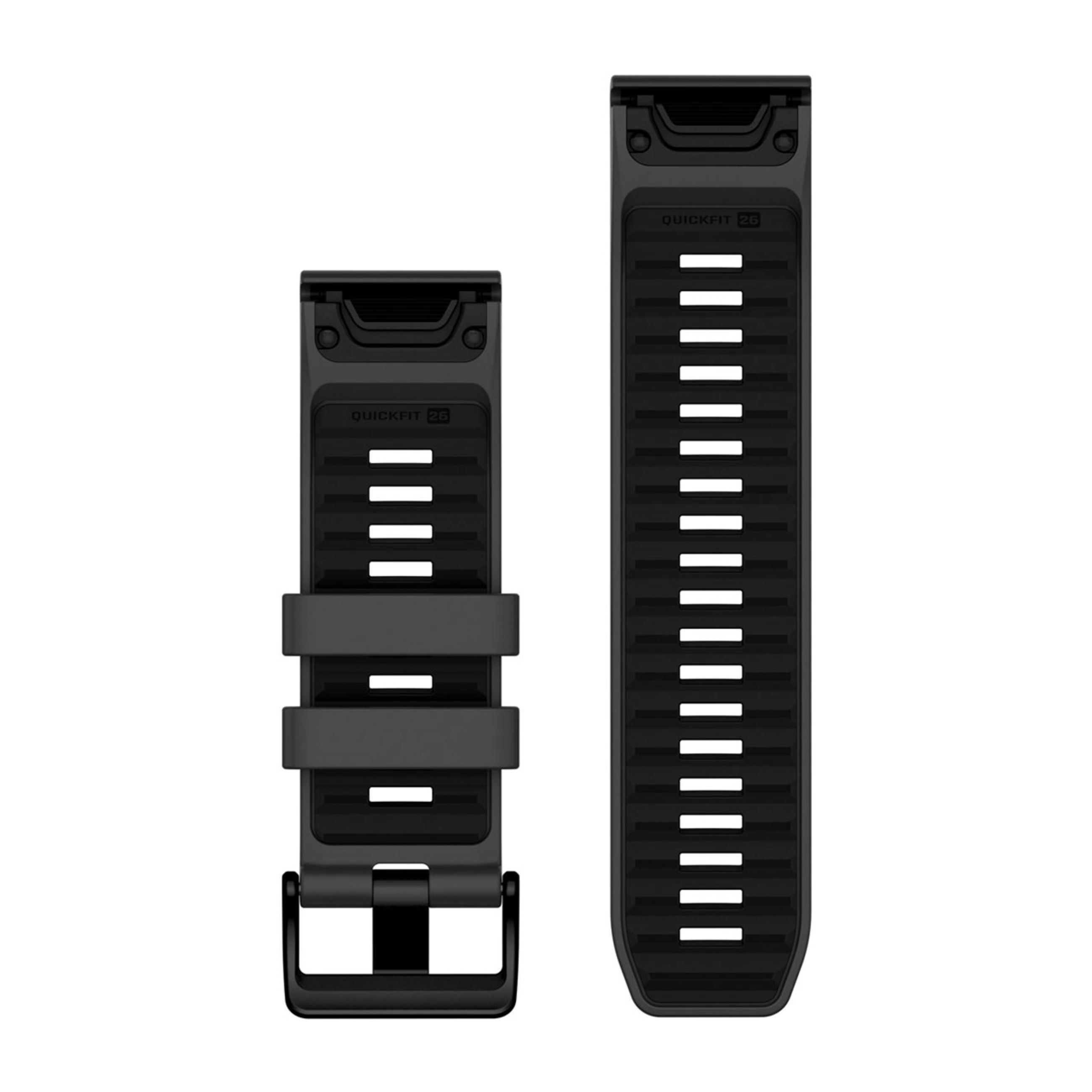 Alternative view of Quickfit 26 Watch Bands - Graphite/Black Silicone