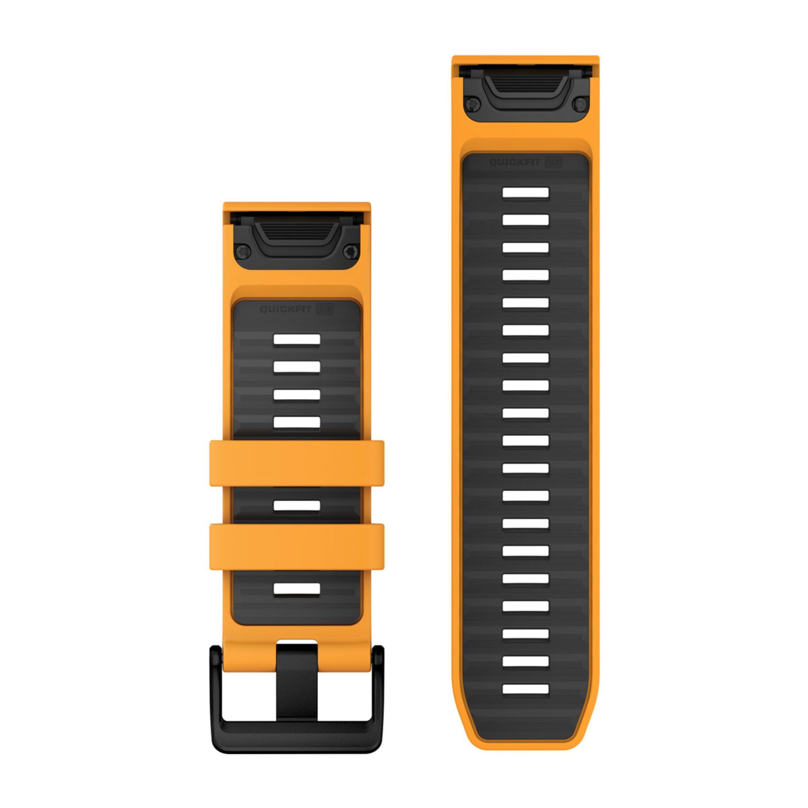 Alternative view of Quickfit 26 Watch Bands - Spark Orange/Graphite Silicone