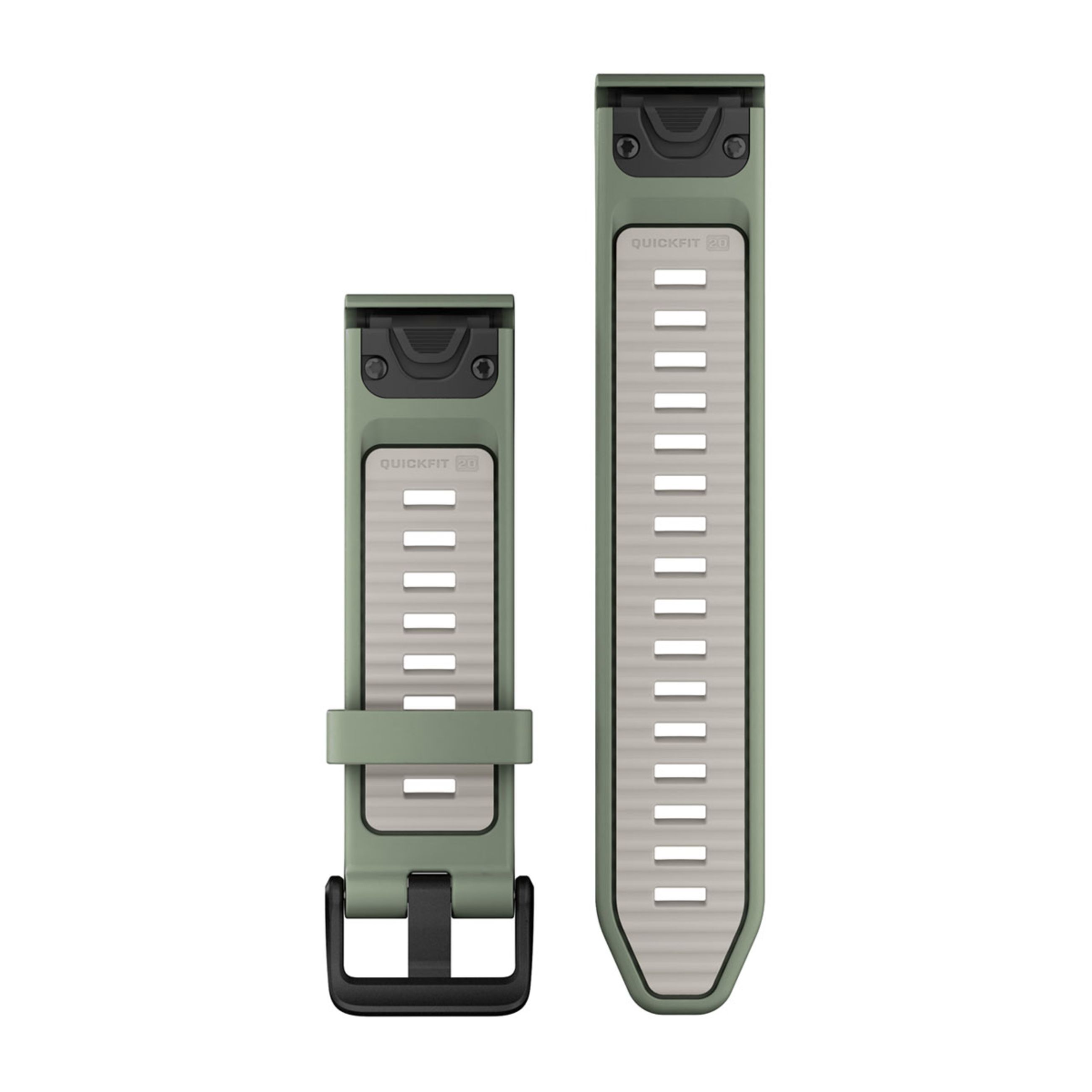 Alternative view of Quickfit 20 Watch Bands - Willow/Fog Gray Silicone