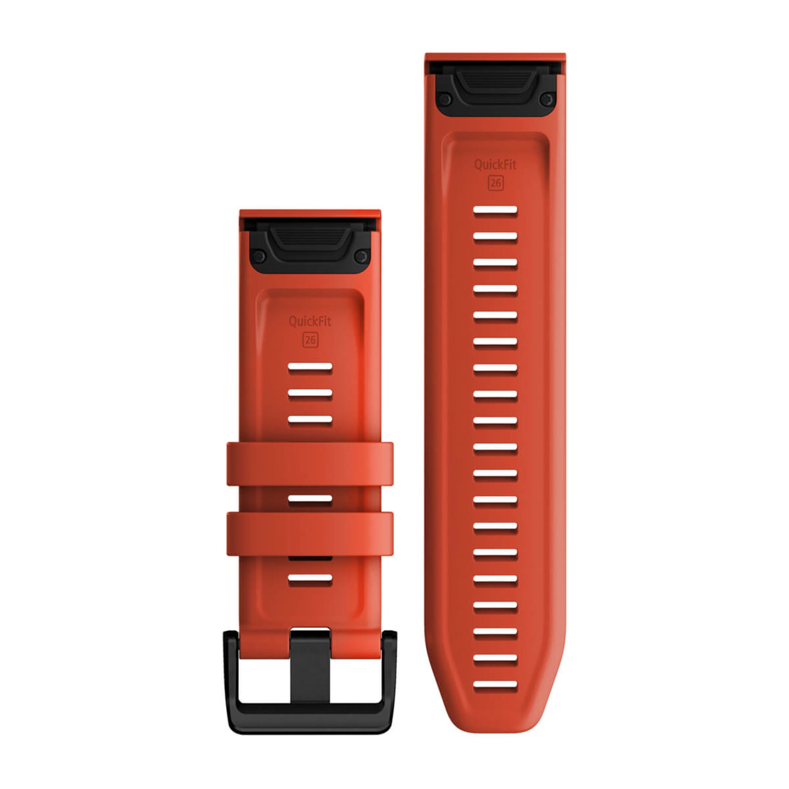 Alternative view of Quickfit 26 Watch Bands - Flame Red Silicone